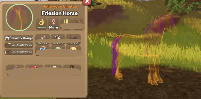 Roblox Wild Horse Islands 🐴 V1 Friesian 🤎 Chestnut Overo!