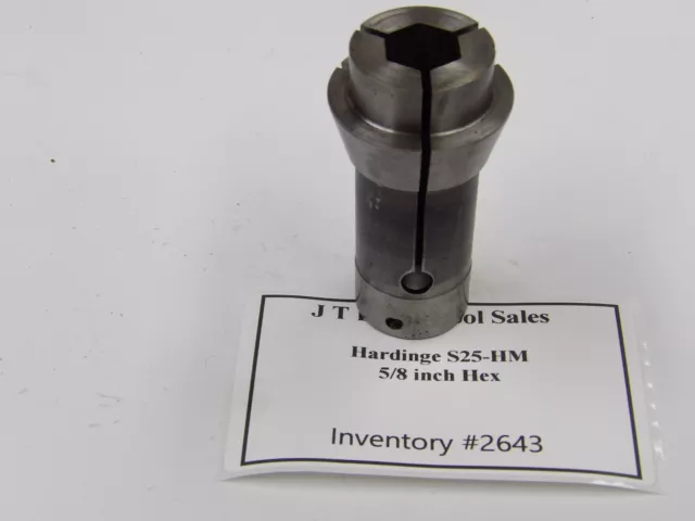 Hardinge S25-HM CNC Swiss Collet  5/8 Inch Hex  Inv#2643