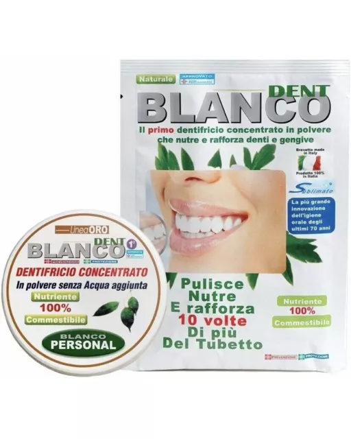 Blanco Dent Dentifricio in Polvere Naturale sbiancante 1 Ricarica Blancodent