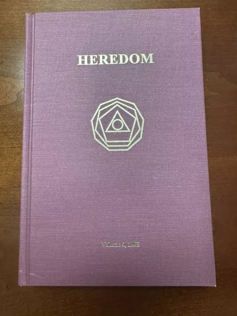 Heredom Scottish Rite Research Society Volume 4 Freemasonry Masonic Great 1995
