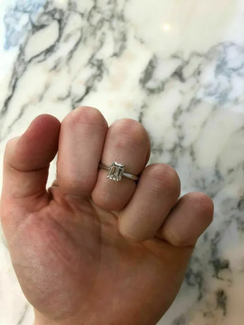1.49 Carat Emerald Cut Lab Grown Diamond Engagement Ring - Certified 2