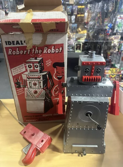 Vintage 1950’s Ideal’s Robert The Robot With Box