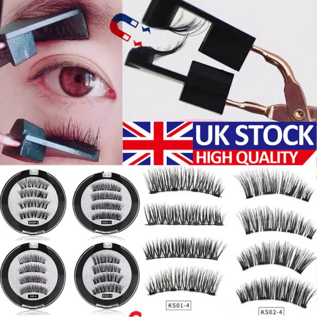 Professional Magnetic Eyelashes Fake False Lashes Set + Applicator Full Kit Set