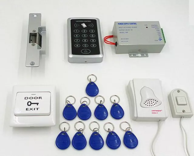 DIY Full Complete RFID Card Door Access Control Kit Electric Strike Lock