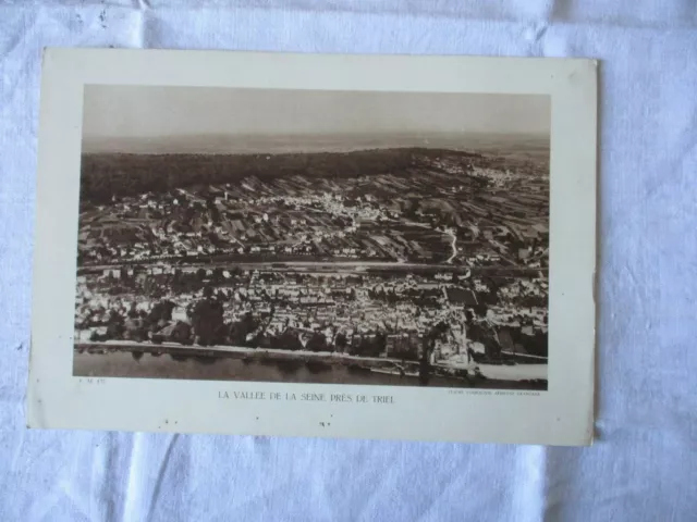 Ancienne Planche Cartonnee +- 1930 Vallee De La Seine Pres De Triel Yvelines 78