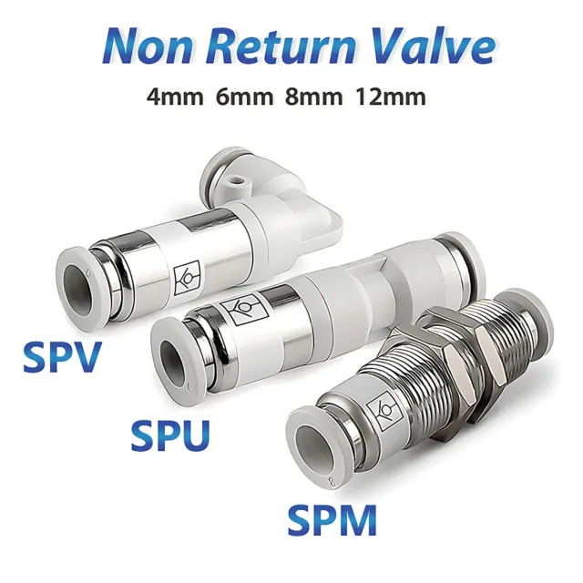 4mm-12mm Hose Push Fit Check Valve One Way Non-return Directional Valve 0.15Mpa