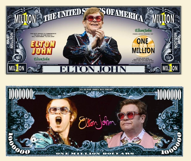 OUR ELTON JOHN NOVELTY NOTE (2 Bills)