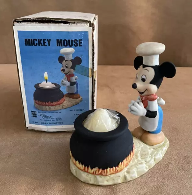 Royal Orleans Mickey Mouse Votive candle holder Chef Pot Vintage Disney giftware