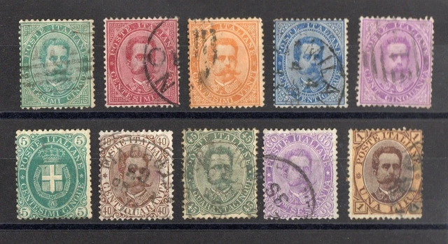 ITALIE: SERIE DE 8 TIMBRES OBLIT N°33/44 Cote: 65,00 €