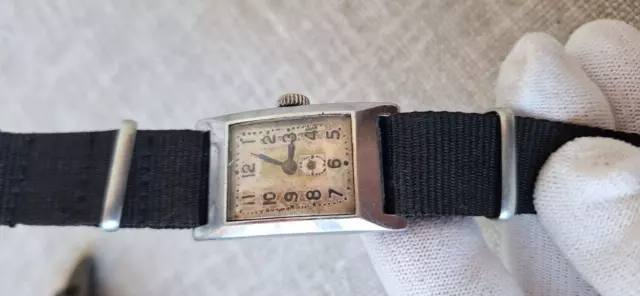 Vintage Watch ZVEZDA (Star) TANK  Art Deco USSR PChZ Old WristWatch Men's 1950's