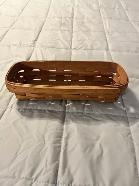 Longaberger 1993 Bread Basket Made In USA Handwoven Wood Wooden Signed 14702