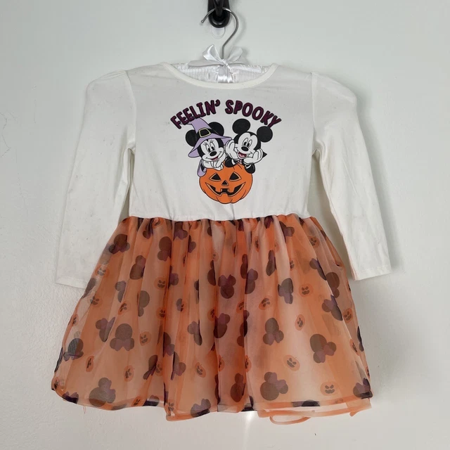 Disney Dress Toddler Girls 2T Mickey Minnie Halloween Costume Spooky Tulle Tutu Disney Dress Toddler Girls 2T Mickey Minnie Halloween Costume Spooky Tulle Tutu