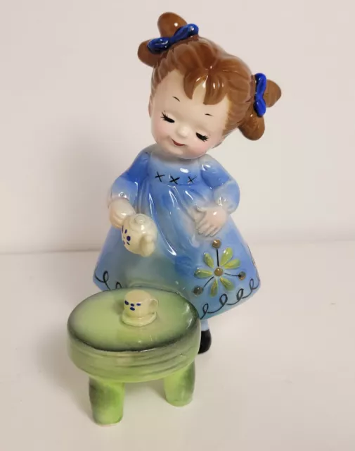 Josef Originals Happiness Series Tea Party Figurine girl vintage