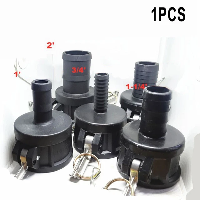 275 330 Gallon IBC Tote Water Tank Drain Adapter 2Cam Lock for Garden Hose 3/4