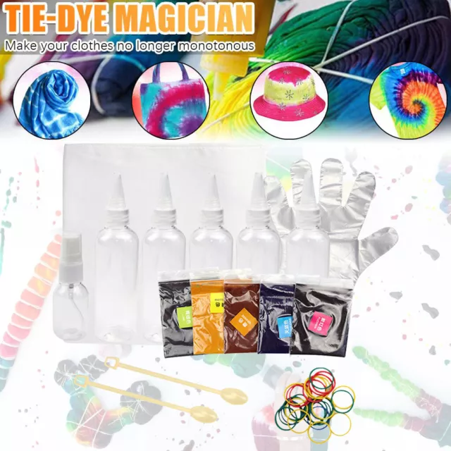AU DIY Tie-dye Set Gift Powder Pigments Clothing Dyeing Painting Color Handmade