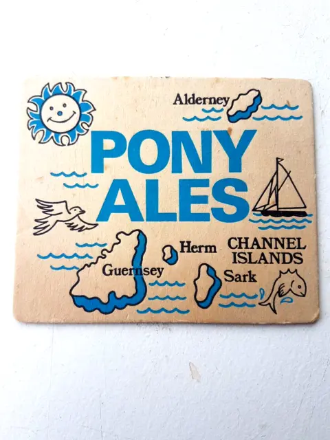 Vintage  GUERNSEY BREWERY  - Pony Ales - Postcard   Cat No'09 Beer mat / Coaster