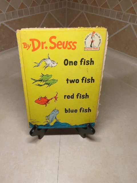 Libro One Fish VINTAGE DR SEUSS One Fish Two Fish Red Fish Blue Fish 1960 First ...