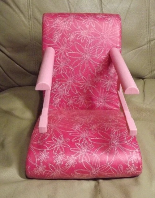 American Girl Bitty Baby Doll Cafe Booster Seat Hook On Table High Chair Pink