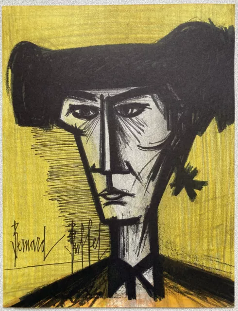 Bernard BUFFET : Lithographie originale signée " Torero " Mourlot 1967