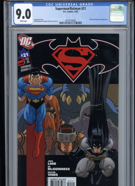 Superman Batman #21 CGC Graded 9. DC September 2005 White Pages  2