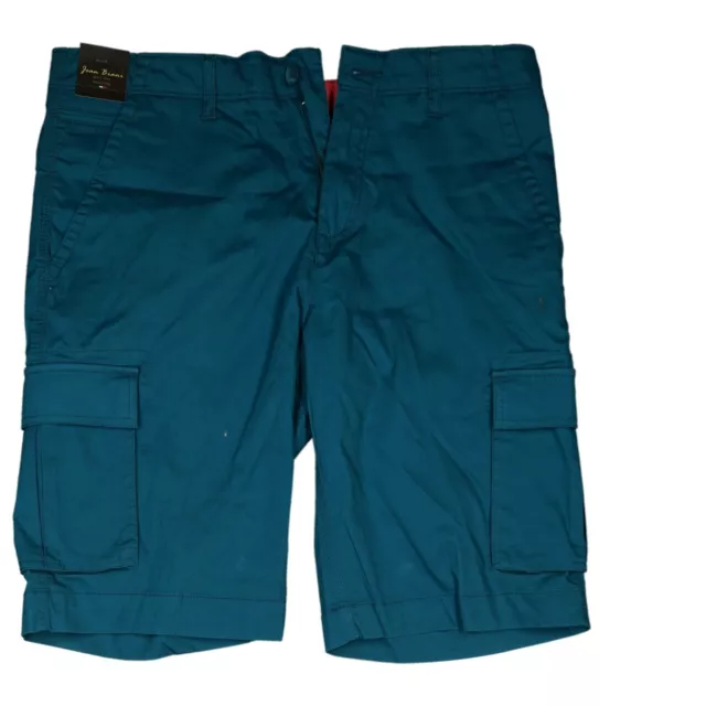 Jean Biani Uomo Cargo Estate Pantaloncini Corti Bermuda S Tgl 46 W30 Teal Nuovo