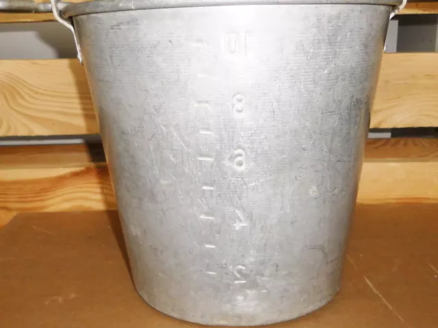 alter Alu Aluminium Eimer Garten Pflanzgefäß 10 L Liter DDR Milch -  Wassereimer 3