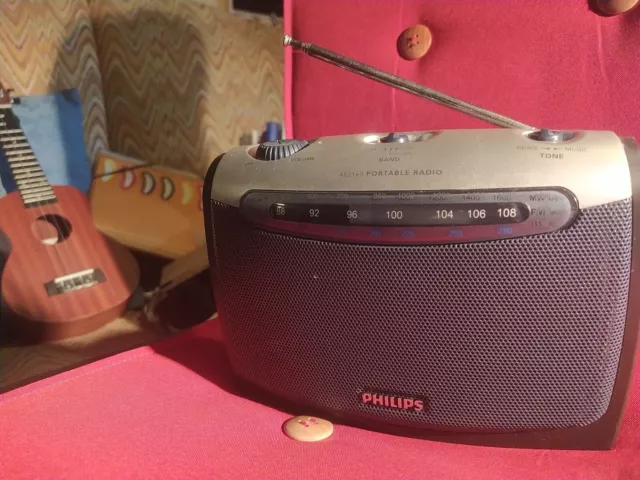 Philips AE2160 Vintage Radio Portable FM/MW/LW - Testé - Très bon état