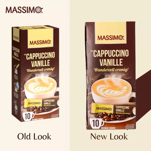 MASSIMO Cappuccino Vanille 16 Schachtel x 10 löslicher Instant Kaffee Sticks 2