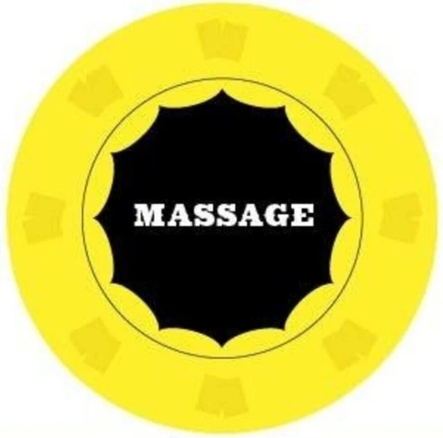 MASSAGE Oversized Poker Chips - 10 PCS - 43MM Ceramic
