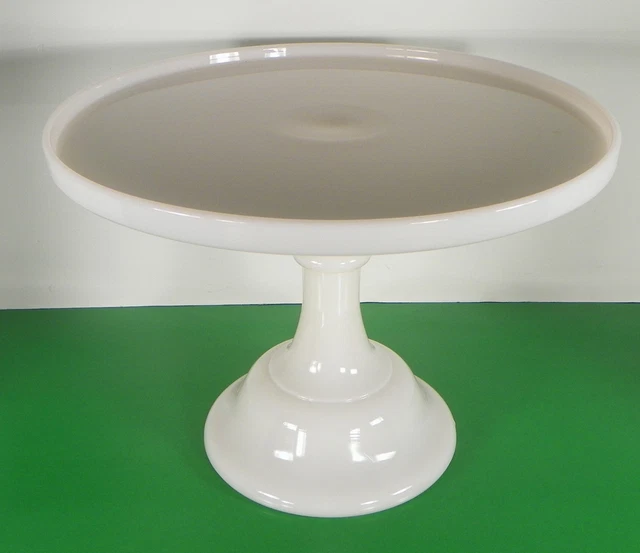 Mosser Pink Milk Glass CROWN TUSCAN Cake Plate Stand 12-1/4" USA