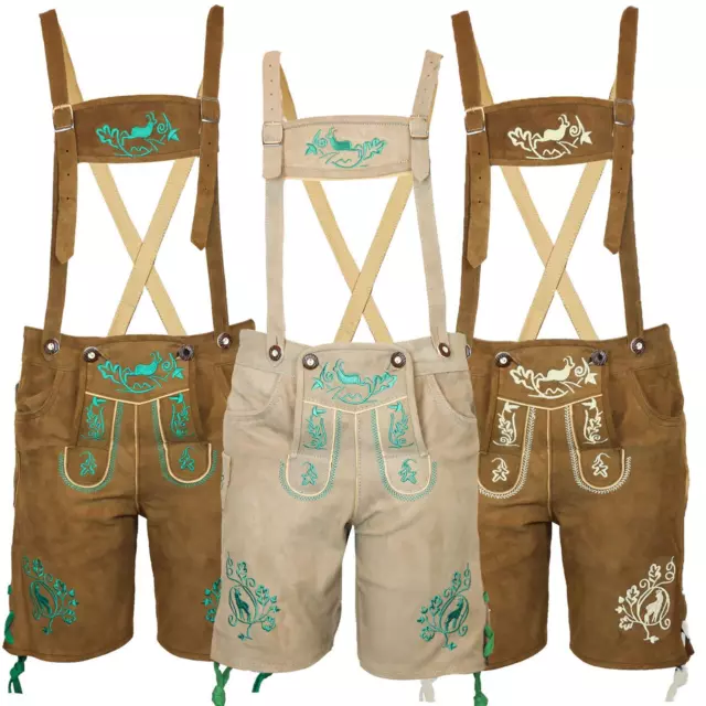 Trachtenlederhose Kinder Lederhose Erwin kurz braun MS-Trachten