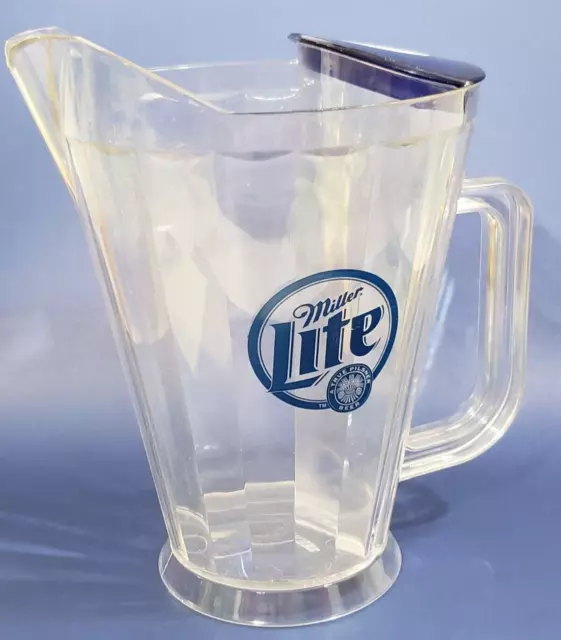 Beer Pitcher Miller Lite Frostar Plastic with Ice Cover 60 oz- Made in the USA