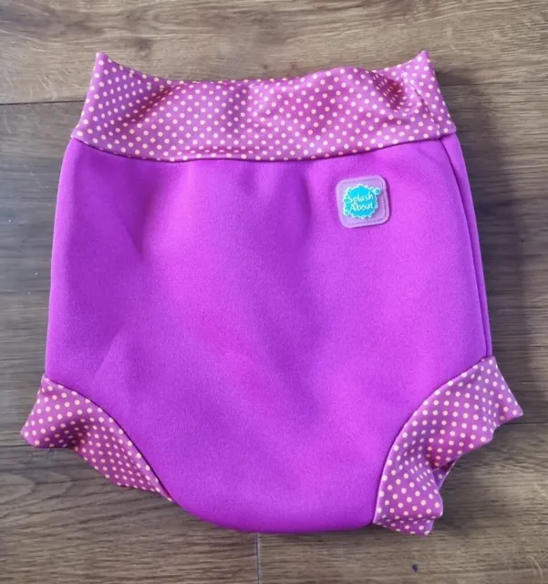 Splash About happy swim nappy, cute pink large size  (6 to 12 months)