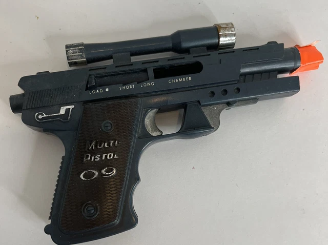 MULTI PISTOL VINTAGE 1960s deluxe reading play Topper dart gun toy