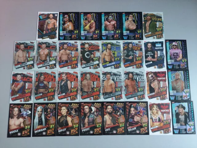 Topps WWE Slam Attax 2021 - Bulk/Bundle of 30 Cards - Mint Condition