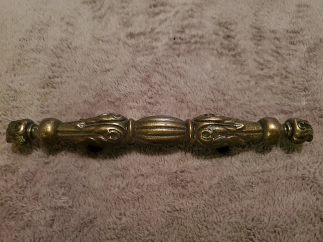 Vintage National Lock Brass Decorative Cabinet/Drawer/Dresser Pulls ~ Nos