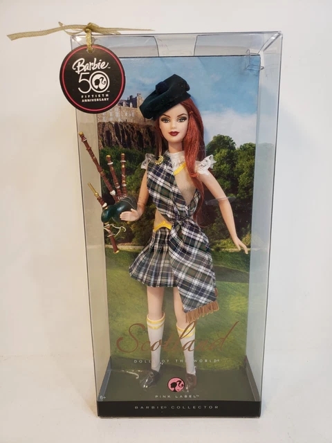 Scotland Barbie 50Th Anniversary Dotw Dolls Of The World 2008 Mattel N4973 Nrfb