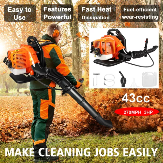 30cc/26cc/43cc Petrol Blower 3in1 Petrol Leaf Blower, Vacuum, Mulcher & Shredder