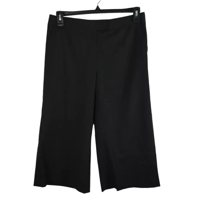 Lafayette 148 New York Womens High Rise Wide Leg Pants Black Size 8