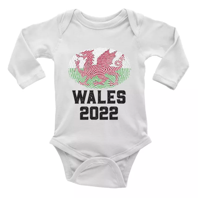 Wales Football World Cup Supporters Baby Grow L-Sleeve Vest Bodysuit Boys Girls