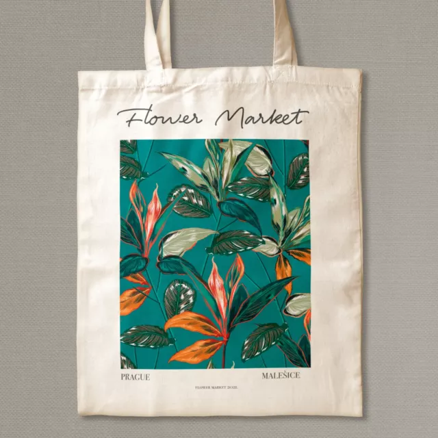 Flower Market Tote Bag, Prague Flowers Bag, Bag for Life