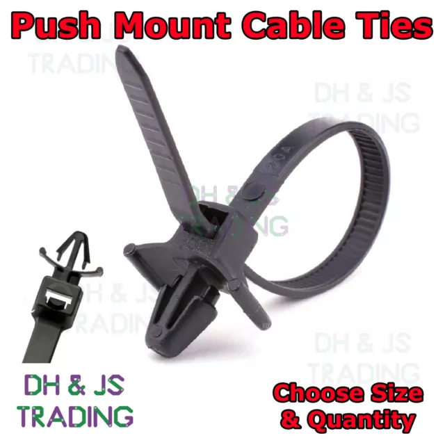 Push Mount Cable Ties Winged Panel Fixing Cable Ties Car Chassis Nylon Zip Ties