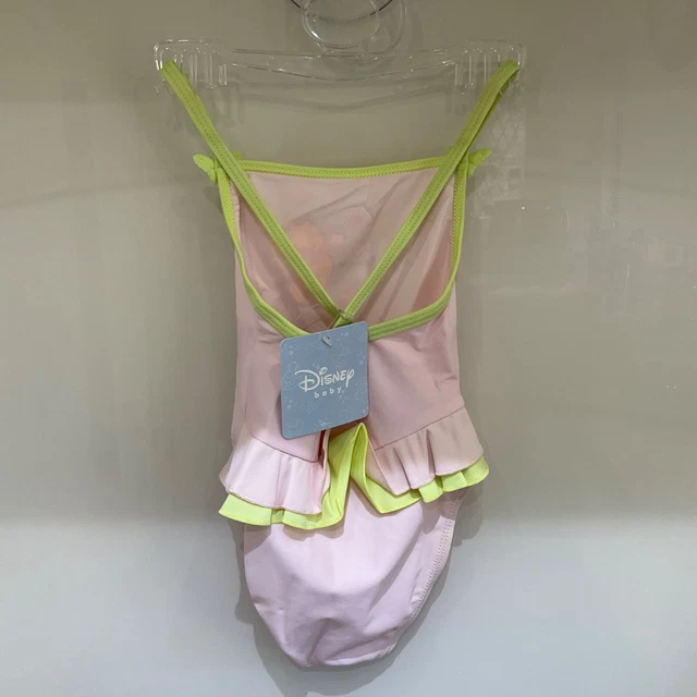 Disney Winnie the Pooh Badeanzug in rosa und grün Rüschen nagelneu