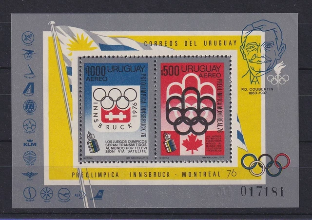 Uruguay 1976 Blockausgabe Olympiade 1976  Mi.-Nr. Block 24 **