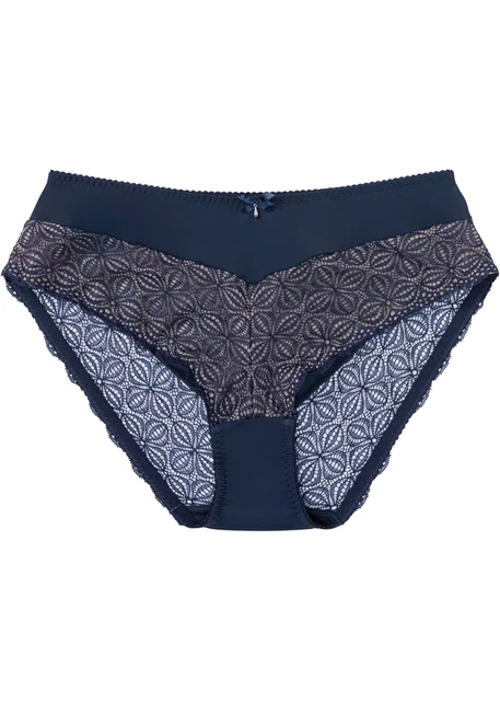 Nuova biancheria intima Maxislip con poliammide riciclata taglia 36/38 blu scuro beige gesso