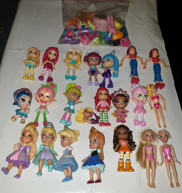 22X MINI DOLL Lot Shopkins Polly Pocket Disney Princesses