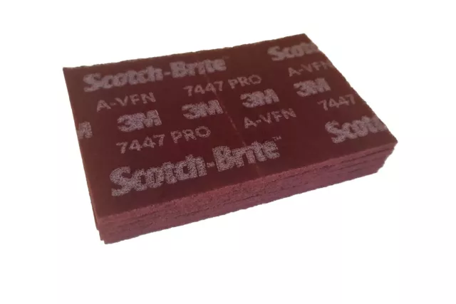 3M Scotch-Brite Handschleif-Pad 7447 Pro 152x228mm A-VFN rot. 5 Stück