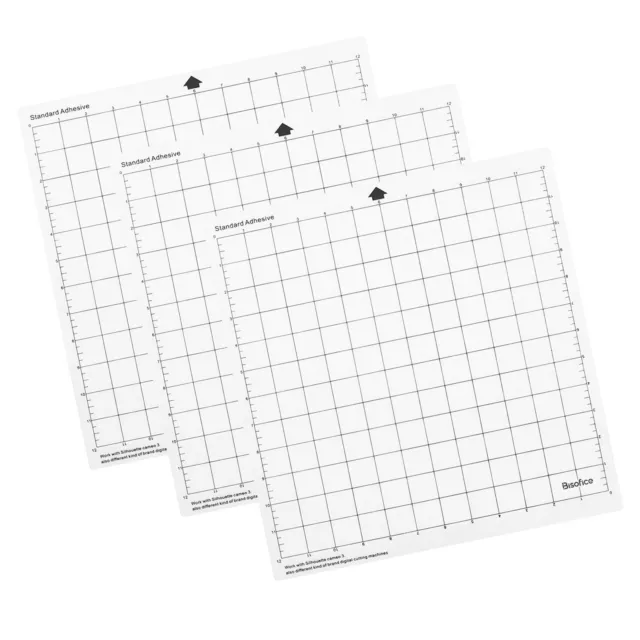 3Pcs Replacement Cutting Mat 12x12" Adhesive Mat for Arts with Measuring  A5K1