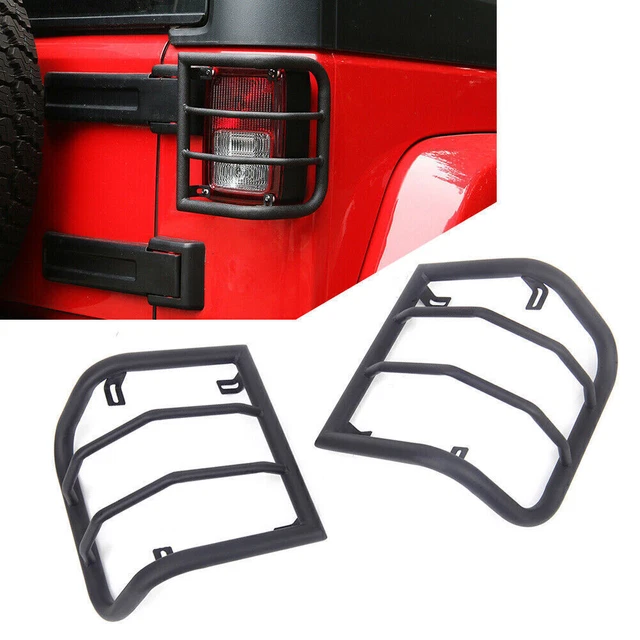 Tail Light Guards Cover Rear Lamps Trim Cover Fit Jeep Wrangler JK 2007-2017 08