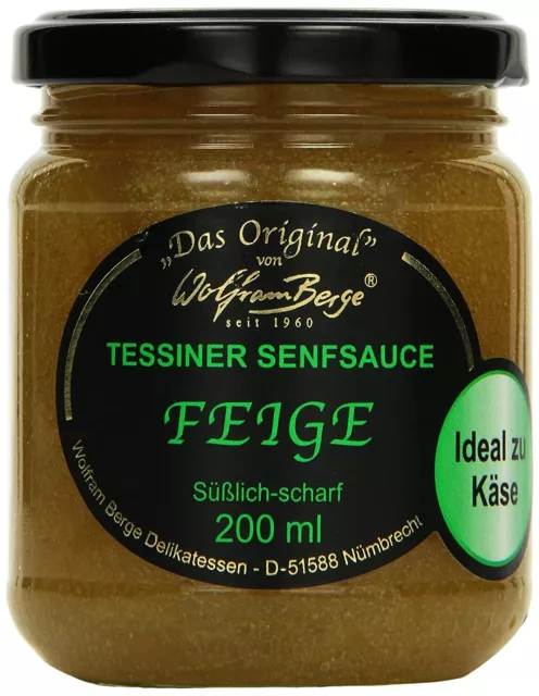 Wolfram Berge Tessiner Feigen Senf Sauce - Grüne Feige - 200 ml